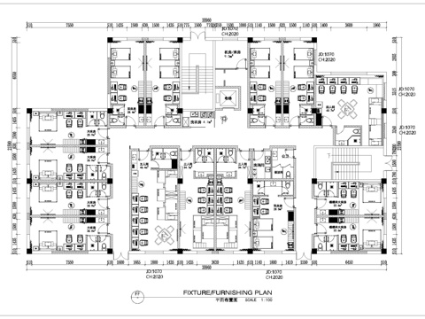 1300平电竞酒店 最新全套施工图设计cad施工图