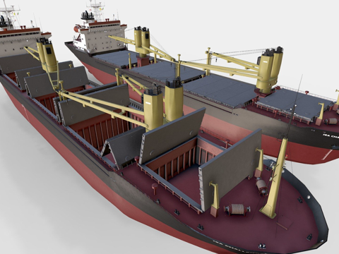  通用货船3d模型 