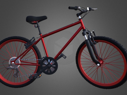  山地自行车3d模型 