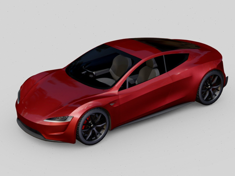  特斯拉跑车  20美元3d模型 