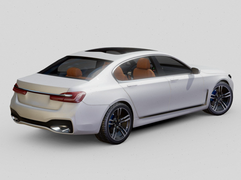  宝马7系  25美元3d模型 