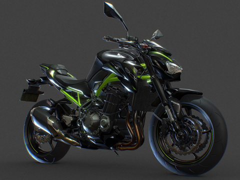  川崎Z900 扫描3d模型 