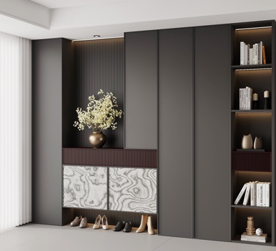  现代意式玄关柜3d模型 