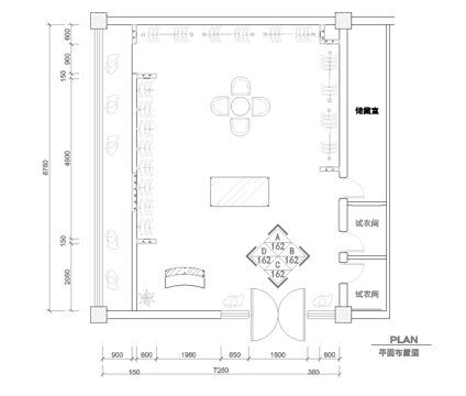 男装女装服装店专卖店 最新全套施工图设计cad施工图cad施工图