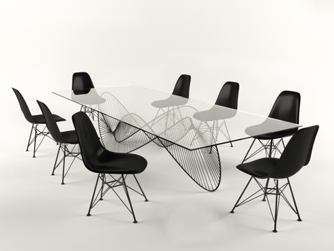  休闲桌椅组合3d模型 