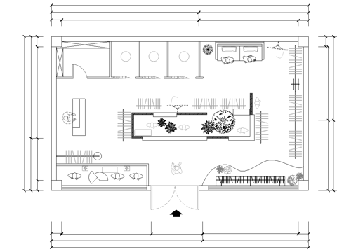 男装女装服装店 最新平面施工图设计cad施工图