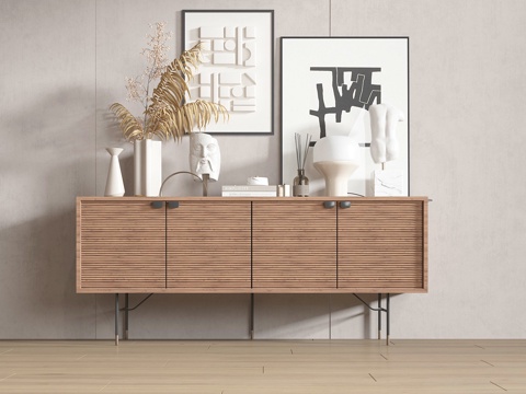  中古风装饰柜3d模型 