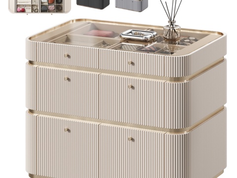  现代装饰柜3d模型 