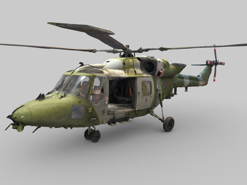  山猫直升机3d模型 