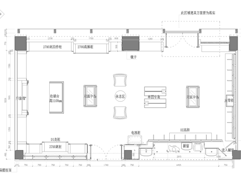 男装女装服装店专卖店 最新全套施工图设计cad施工图