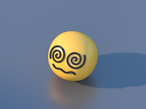  表情包 表情 流汗无奈3d模型 