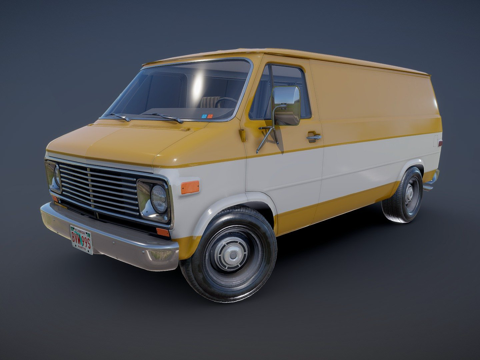  年代工业货车3d模型 