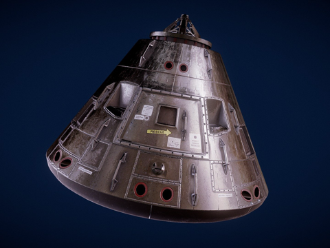  阿波罗指令舱3d模型 