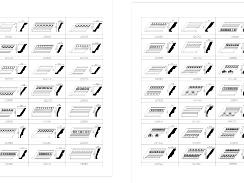 经、组、异线板各式线条CAD图块图库cad施工图