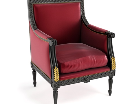  欧式椅子 单椅 休闲椅 单人沙发3d模型 