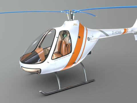  Guimbal Cabri G2DHDMB德国直升机3d模型 
