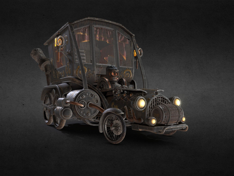  Stesla  大象蒸汽机3d模型 