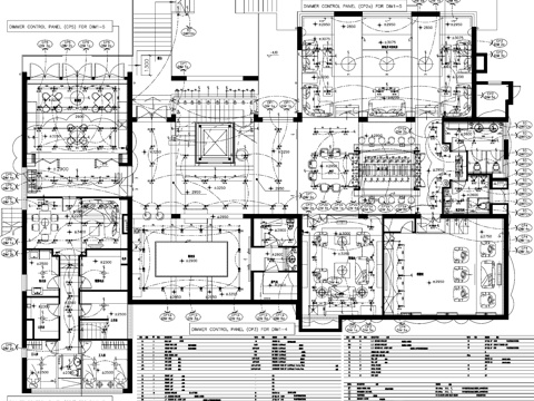 金林半岛会所地下层灯光照明设计平面CAD施工图cad施工图