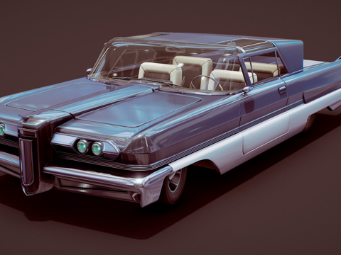  一九五六年帕卡德预言者概念车3d模型 