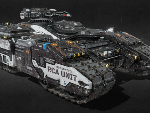  防暴重型单位3d模型 