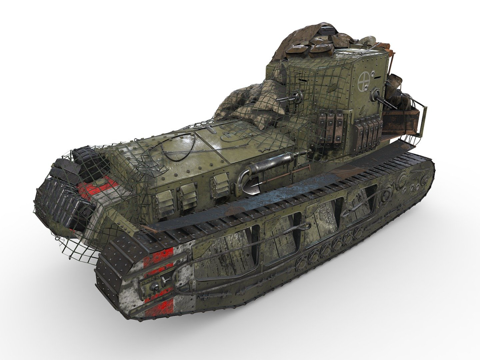  中型马克A 惠比特坦克3d模型 