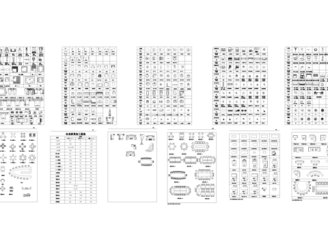 健身家具电器工装CAD图库cad施工图