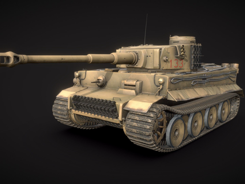  六号战车虎式一型3d模型 