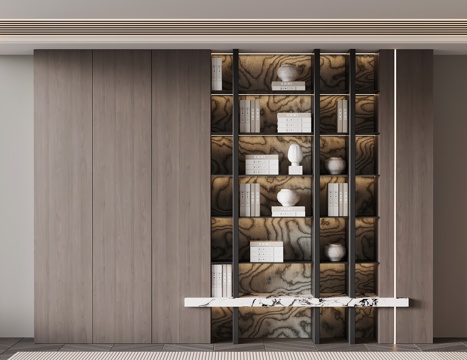 现代意式茶柜 置物柜su模型