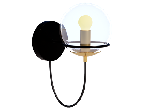 壁灯 装饰壁灯 金属壁灯 玻璃壁灯su模型