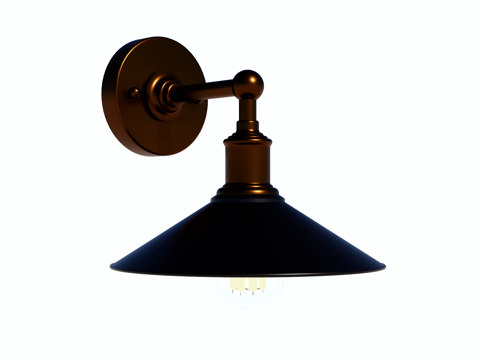 壁灯 装饰壁灯 金属壁灯 户外壁灯su模型