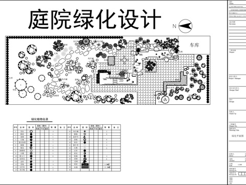庭院景观设计平面图cad施工图