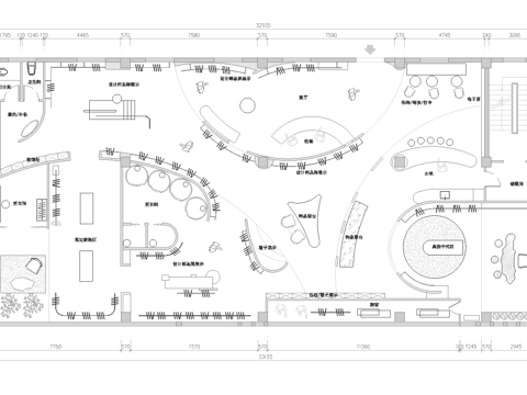 男装女装服装店 最新平面施工图设计cad施工图