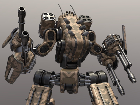  防暴机甲3d模型 