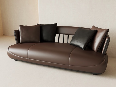 现代意式沙发su模型