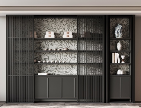  现代意式茶柜 置物柜3d模型 