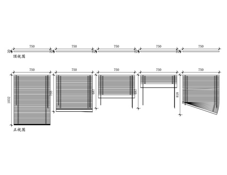 百叶窗 铝合金百叶窗 木质百叶窗 PVC百叶窗 电动百叶窗cad施工图