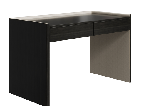  现代简约书桌 书桌 简约书桌 桌子 黑色书桌 木质书桌3d模型 