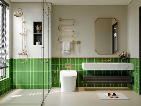 轻奢卫生间su模型