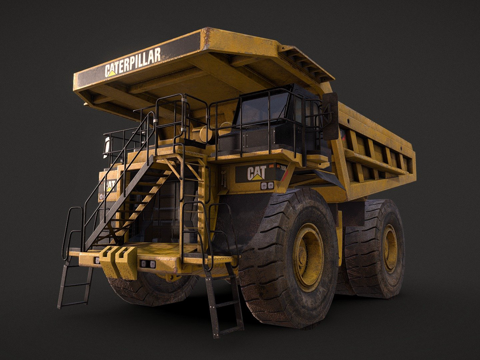  卡特彼勒七八五D矿用自卸卡车3d模型 