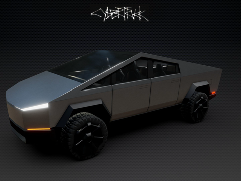  特斯拉赛博卡车3d模型 
