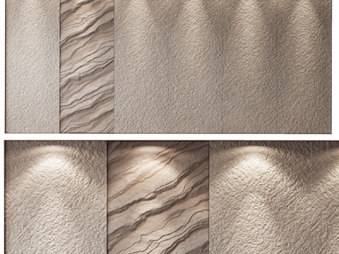  现代墙面3d模型 