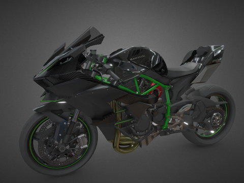  川崎忍者H2R3d模型 