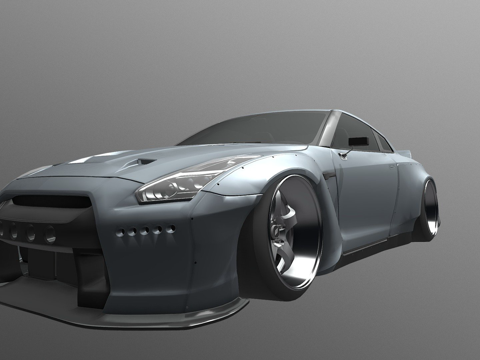  定制2017日产GTR3d模型 