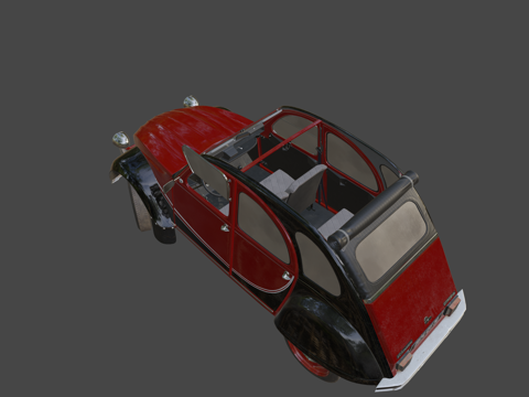  2CV查尔斯顿 19863d模型 