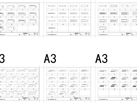 金螳螂欧式线条节点CAD施工图集cad施工图