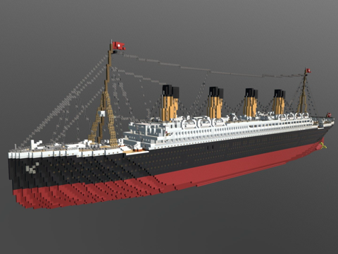  我的世界1 1 RMS泰坦尼克号3d模型3d模型 