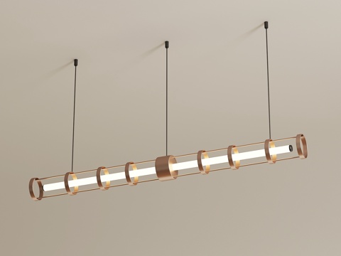 现代意式吊灯 长条吊灯3d模型 