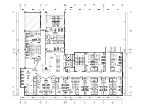 1000平电竞酒店 最新平面施工图设计cad施工图