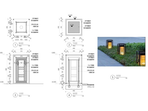 景观灯cad施工图