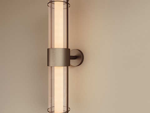 现代床头壁灯 镜前壁灯 金属壁灯 客厅壁灯 轻奢壁灯su模型